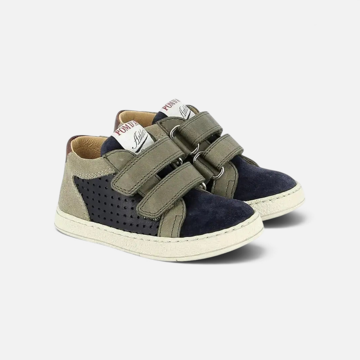 SNEAKERS in - EASY PERFO FOAM - OILY SUEDE - NAVY-KHAKI
