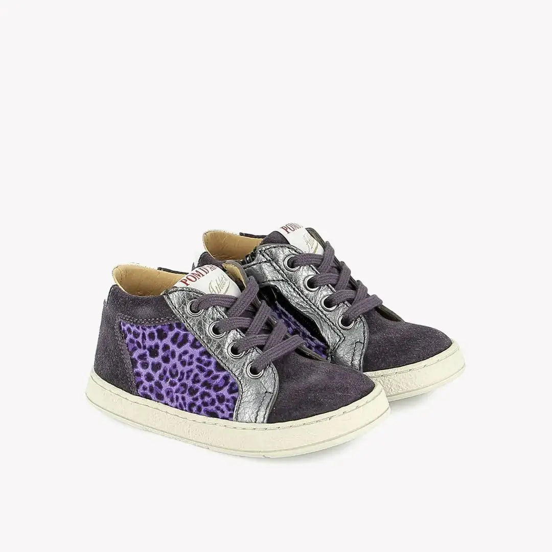POM D'API SNEAKERS - MOUSSE ZIP TOP - VELVET - CLEMATIS - LEO - Pom d'Api