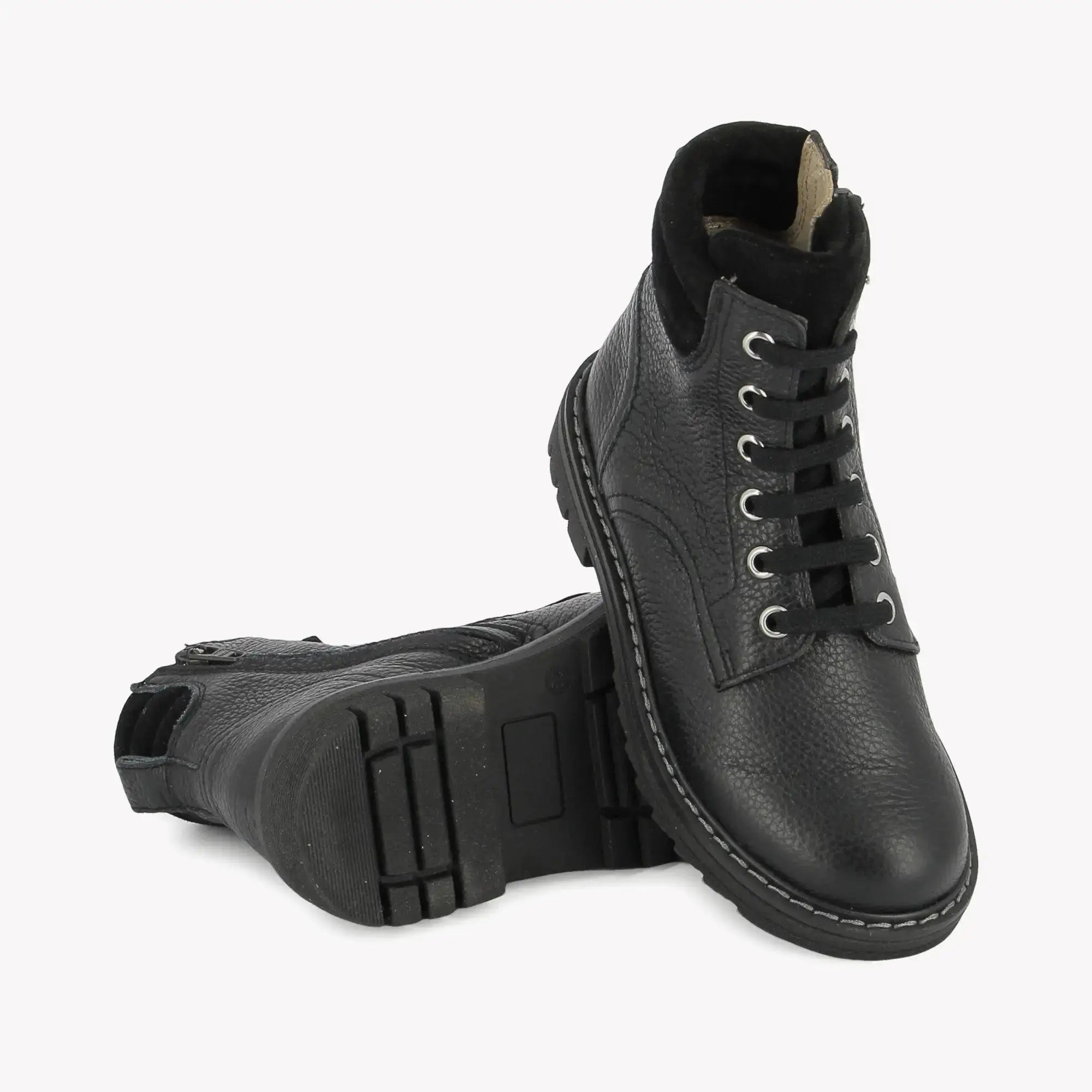 POM D'API BOOTS & ANKLE BOOTS - SID HI BIKE - NAPPA GRAINE - BLACK - Pom d'Api