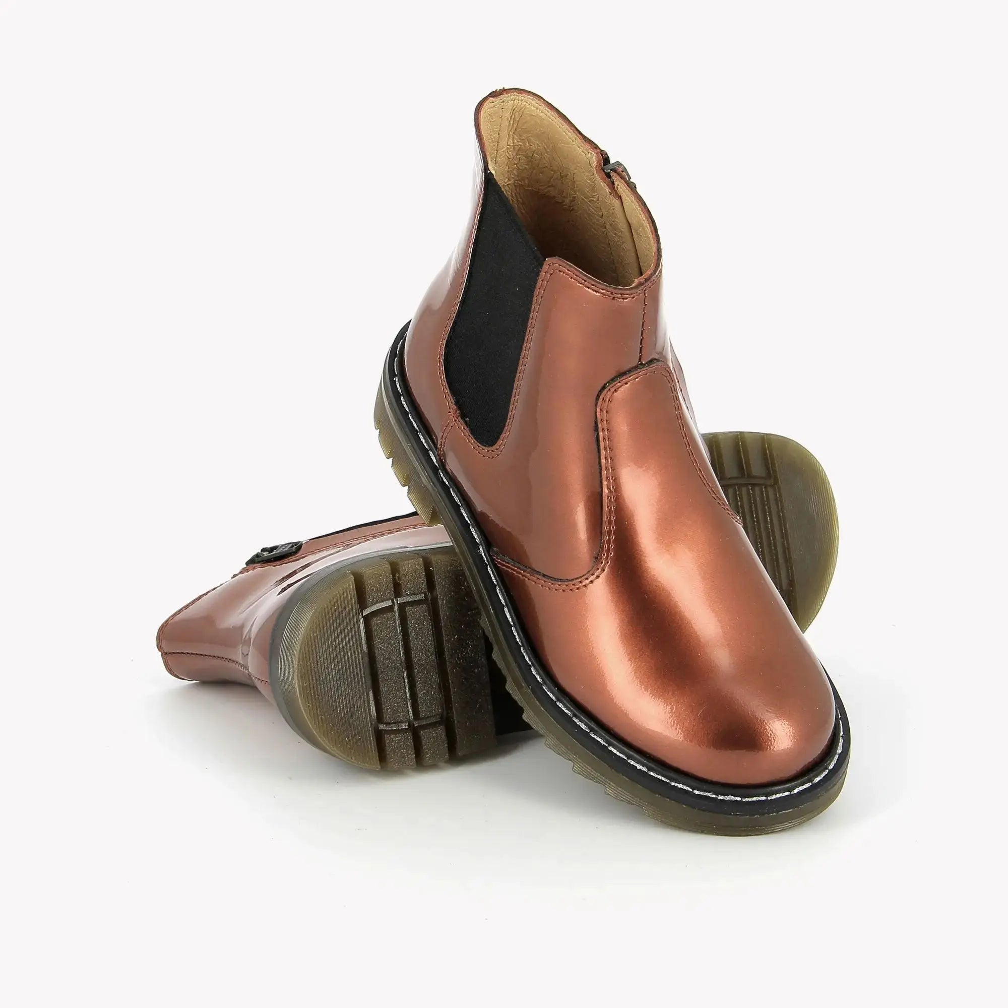 POM D'API BOOTS & ANKLE BOOTS - SID JODZIP - METALIC VARNISH - METALIC AMBER - Pom d'Api