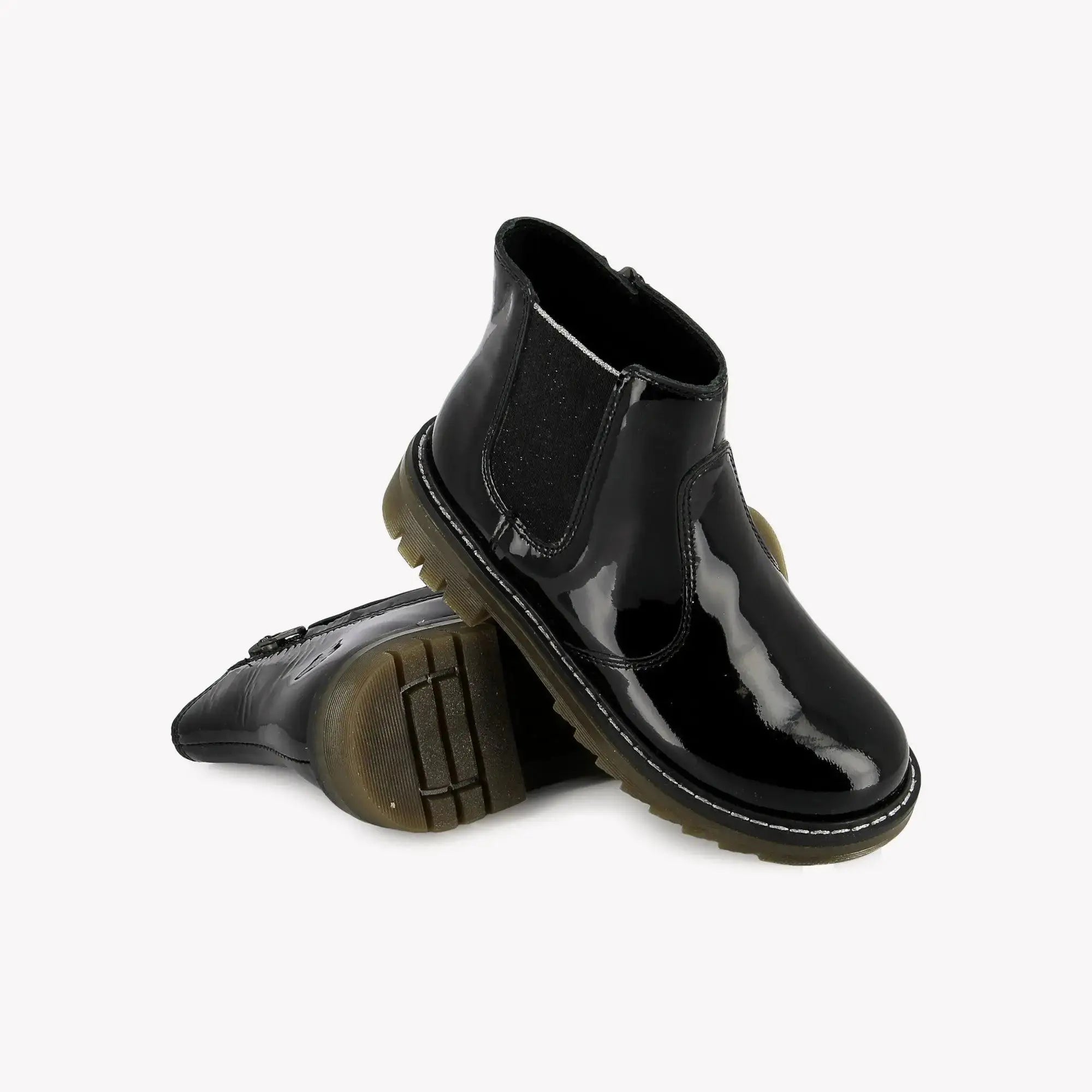 POM D'API BOOTS & ANKLE BOOTS - SID JODZIP - PATENT LEATHER - BLACK - Pom d'Api