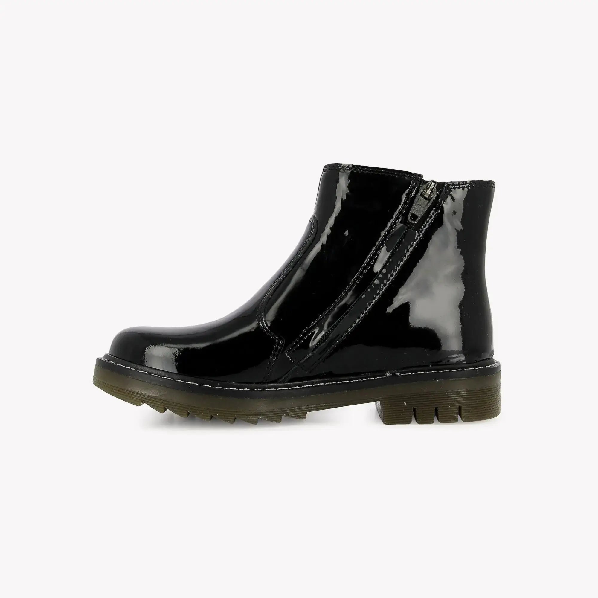 POM D'API BOOTS & ANKLE BOOTS - SID JODZIP - PATENT LEATHER - BLACK - Pom d'Api