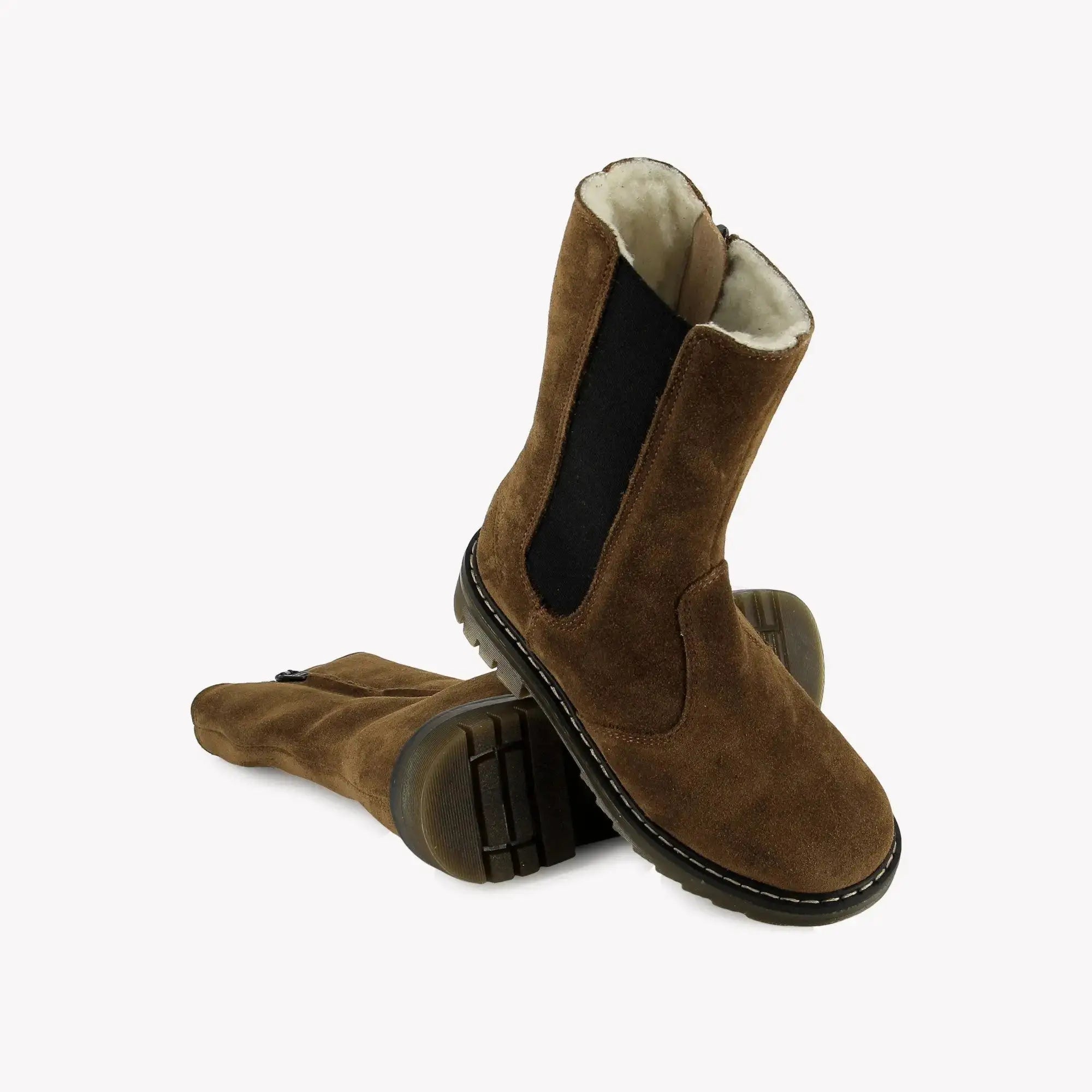 POM D'API - BOOTS & BOTTINES - SID MID FUR - VELOURS OILY - TABACCO - Pom d'Api