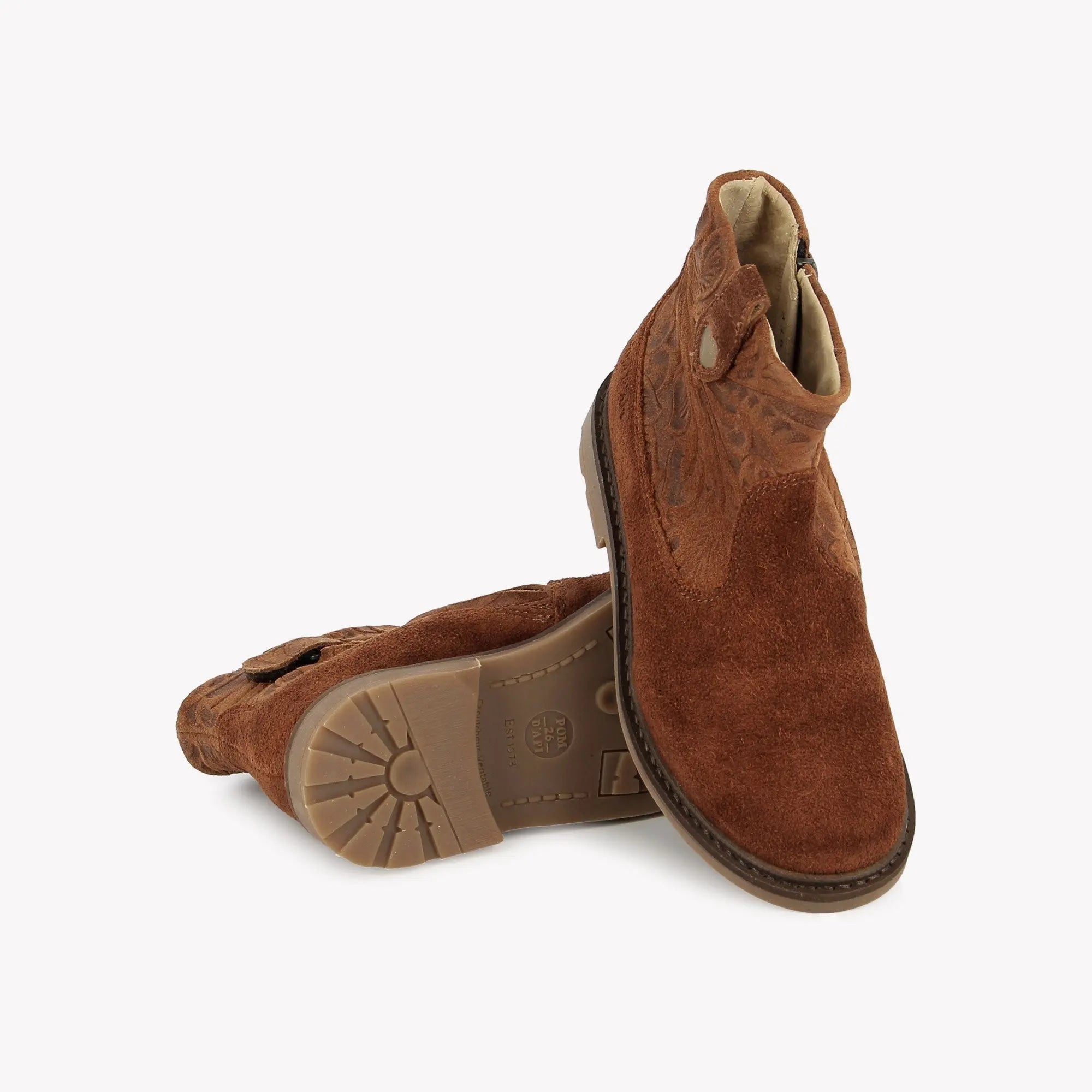 POM D'API BOOTS & ANKLE BOOTS - SISTER COVER - OILY VELVET - BROWN - Pom d'Api