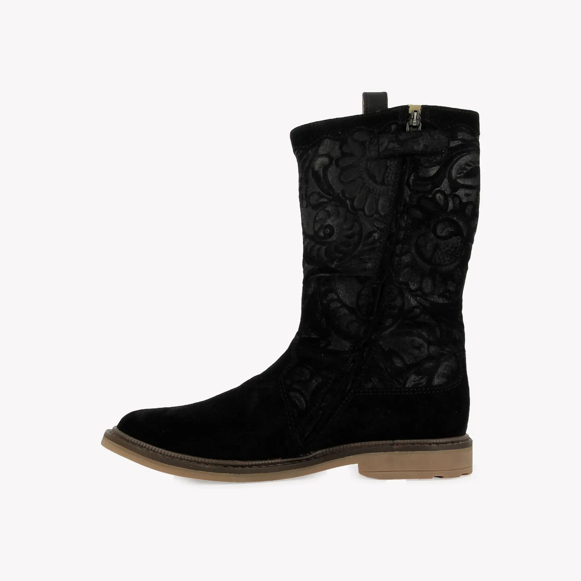 POM D'API BOOTS & ANKLE BOOTS - SISTER DOLY - OILY VELVET - BLACK - Pom d'Api