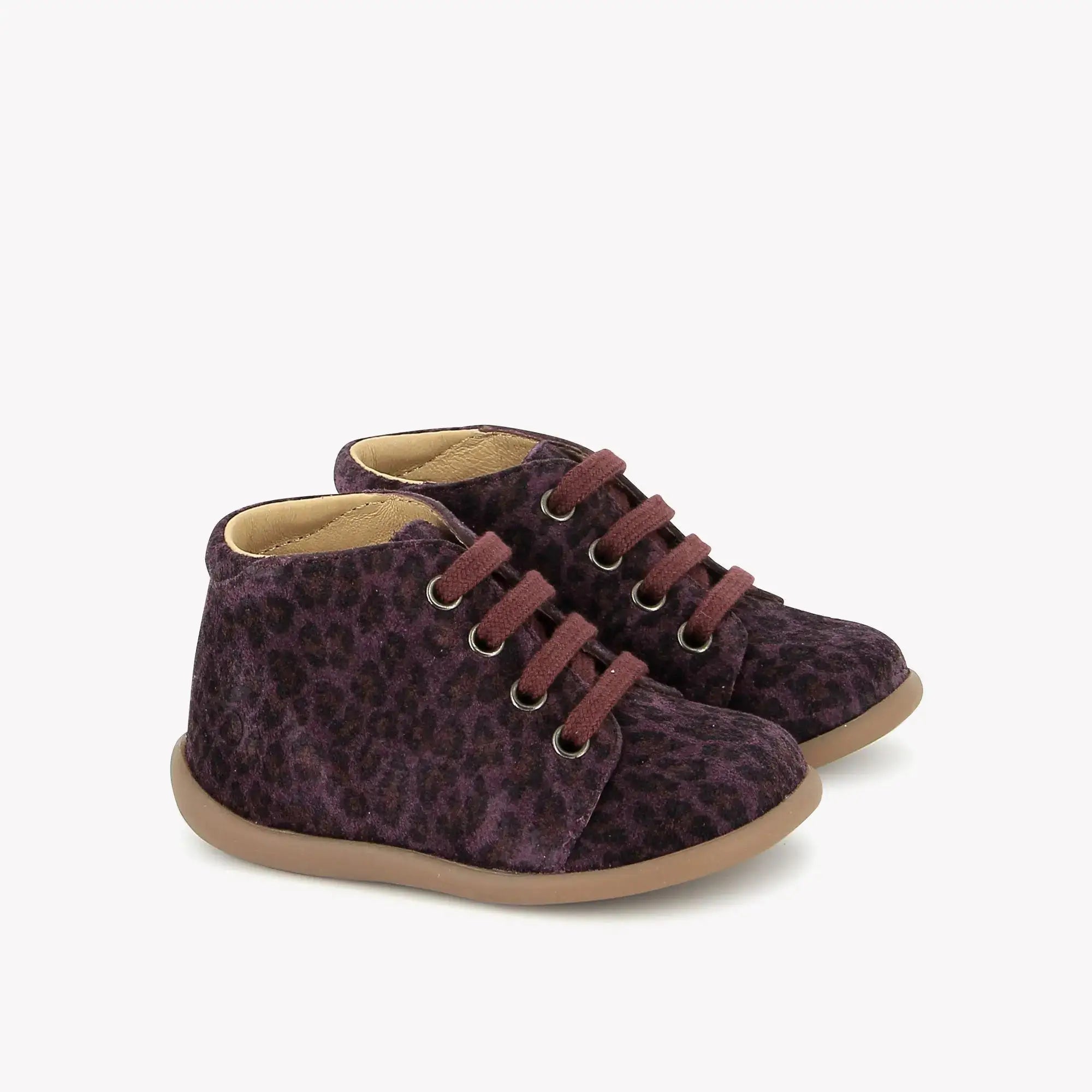 POM D'API FIRST STEPS - STAND-UP BOOT - LEO LINCE - PLUM - Pom d'Api