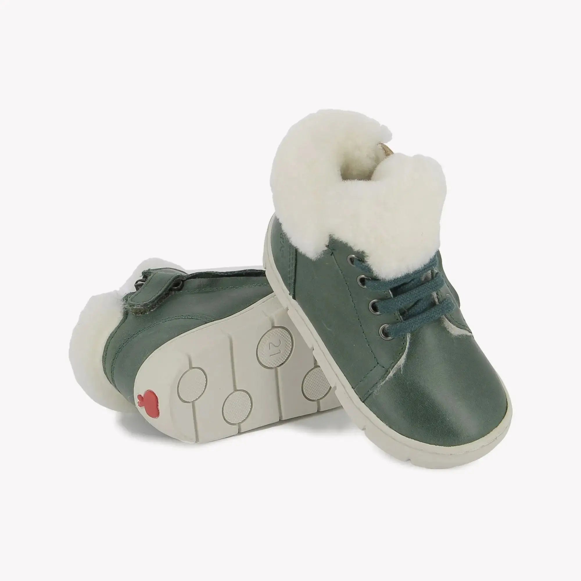 POM D'API - BASKETS - START TOP FUR - NAPPA - FOREST - Pom d'Api