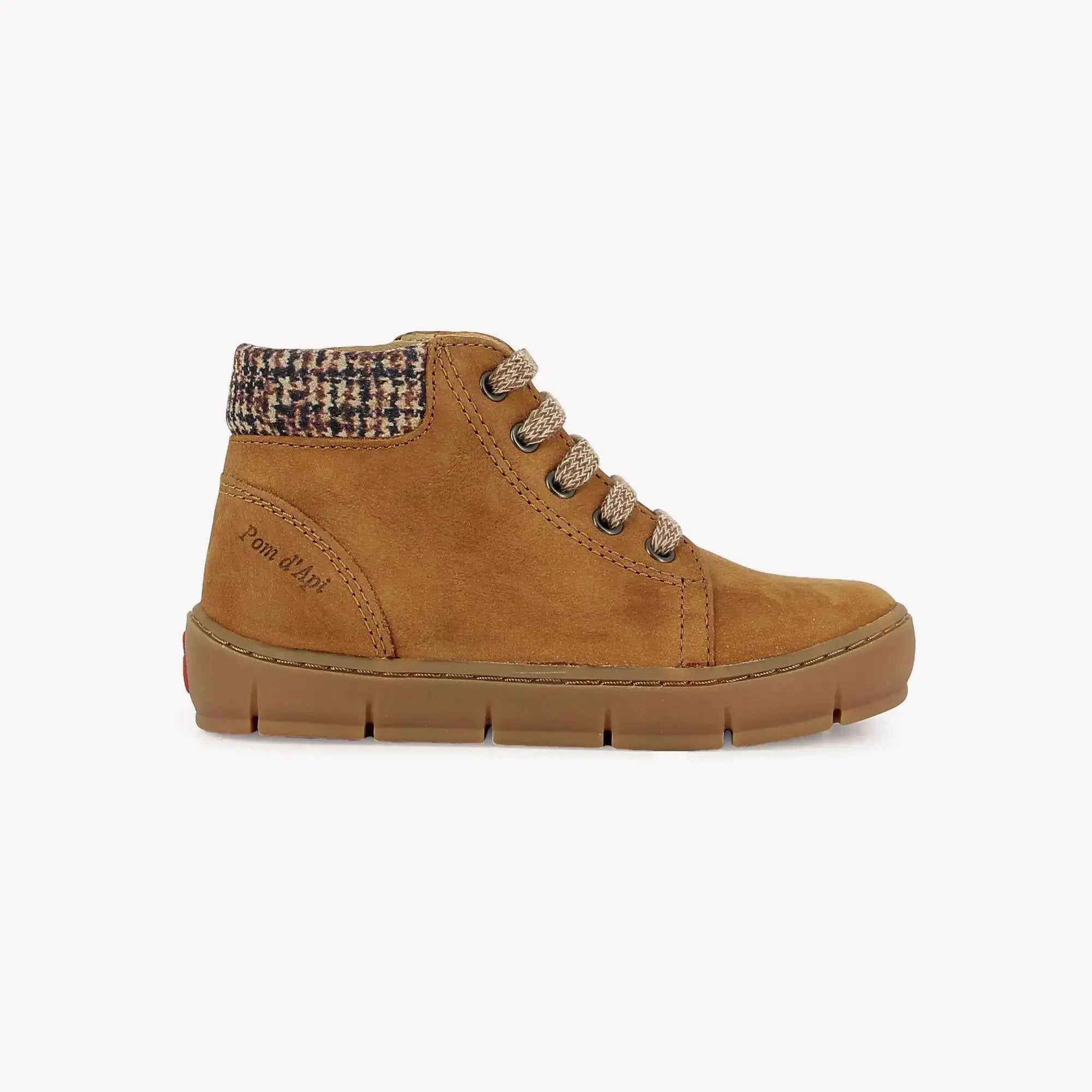 POM D'API SNEAKERS - START TOP - NUBUCK - CAMEL - Pom d'Api
