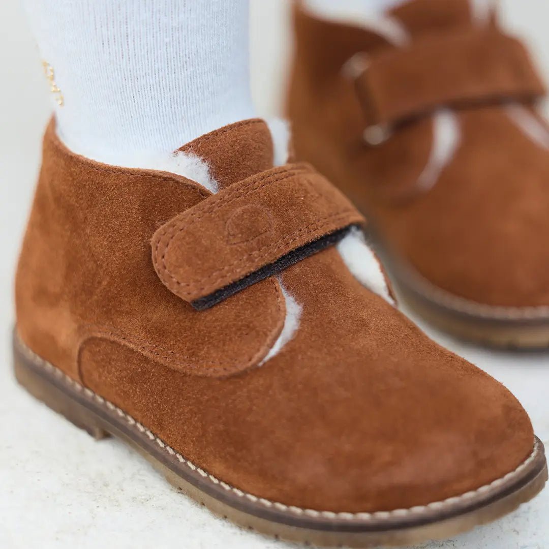 TARTINE ET CHOCOLAT SOULIERS BOOTS & ANKLE BOOTS - TC 2 EASY FUR - VELVET - CHESTNUT - Pom d'Api