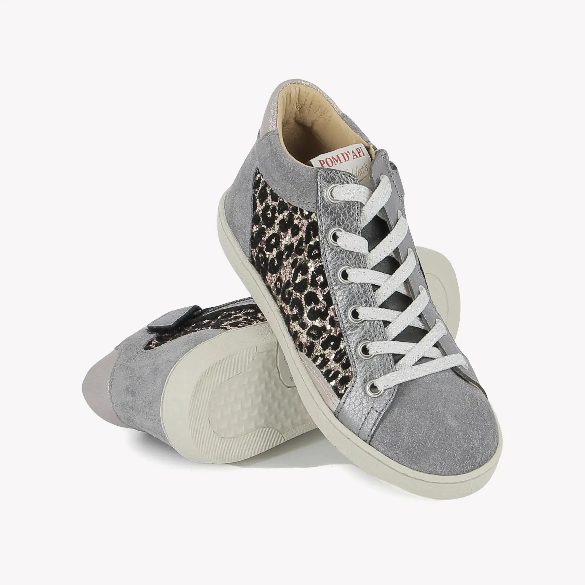POM D'API SNEAKERS - TOP TOUCH ZIPPY - VELVET - GLITTER - LAVANDA - MULTI - Pom d'Api