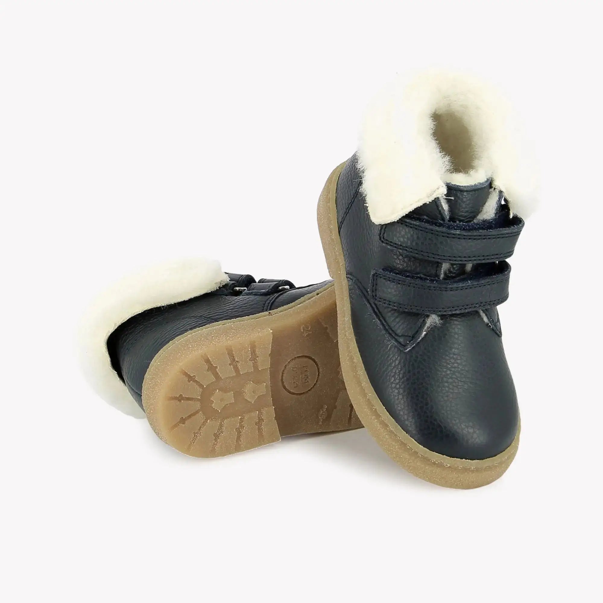 POM D'API - BOOTS & BOTTINES - TRIX EASY FUR - NAPPA GRAINE - MARINE - Pom d'Api