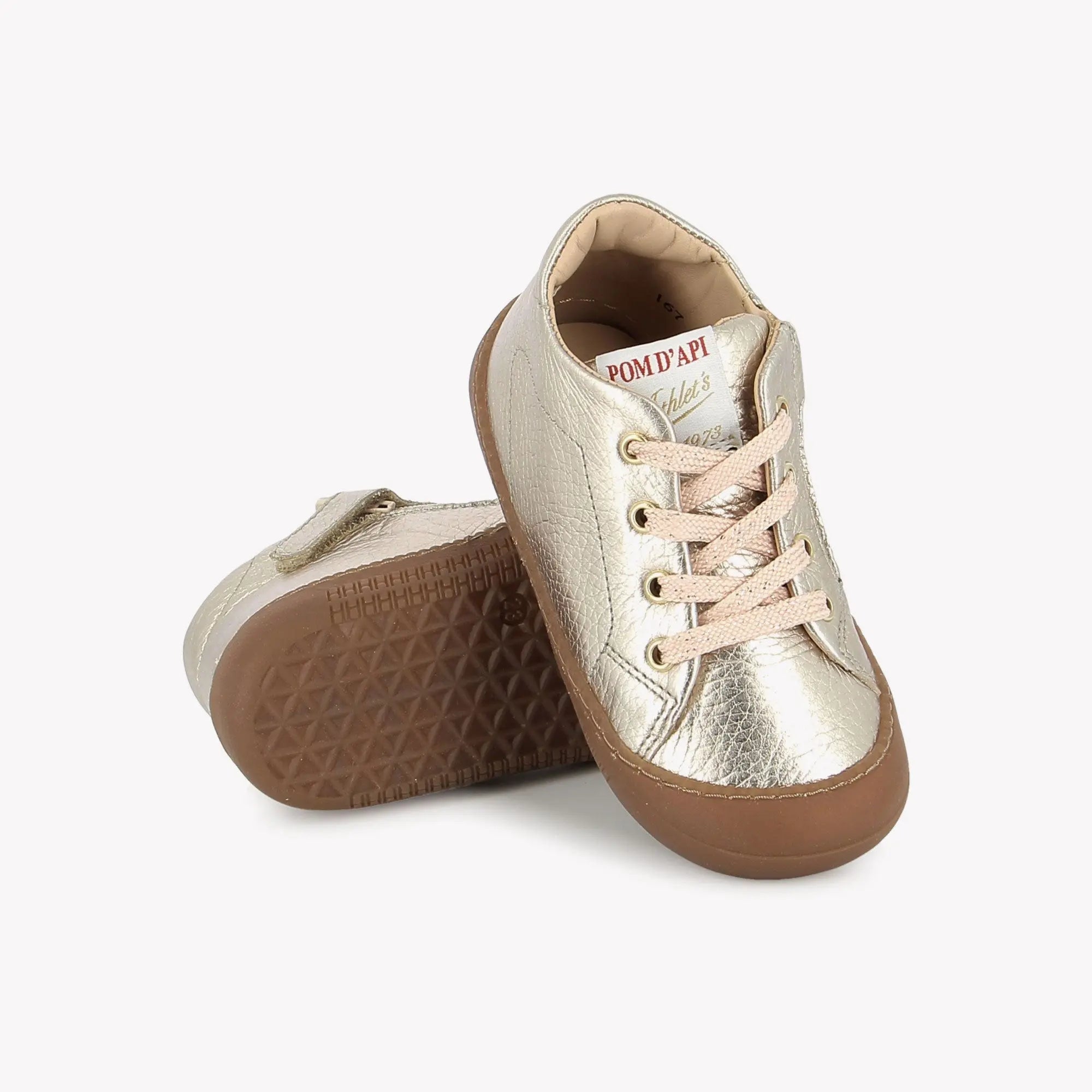 POM D'API FIRST STEPS - YAKA WALK - LAMINATO GRAINE - GOLD - Pom d'Api