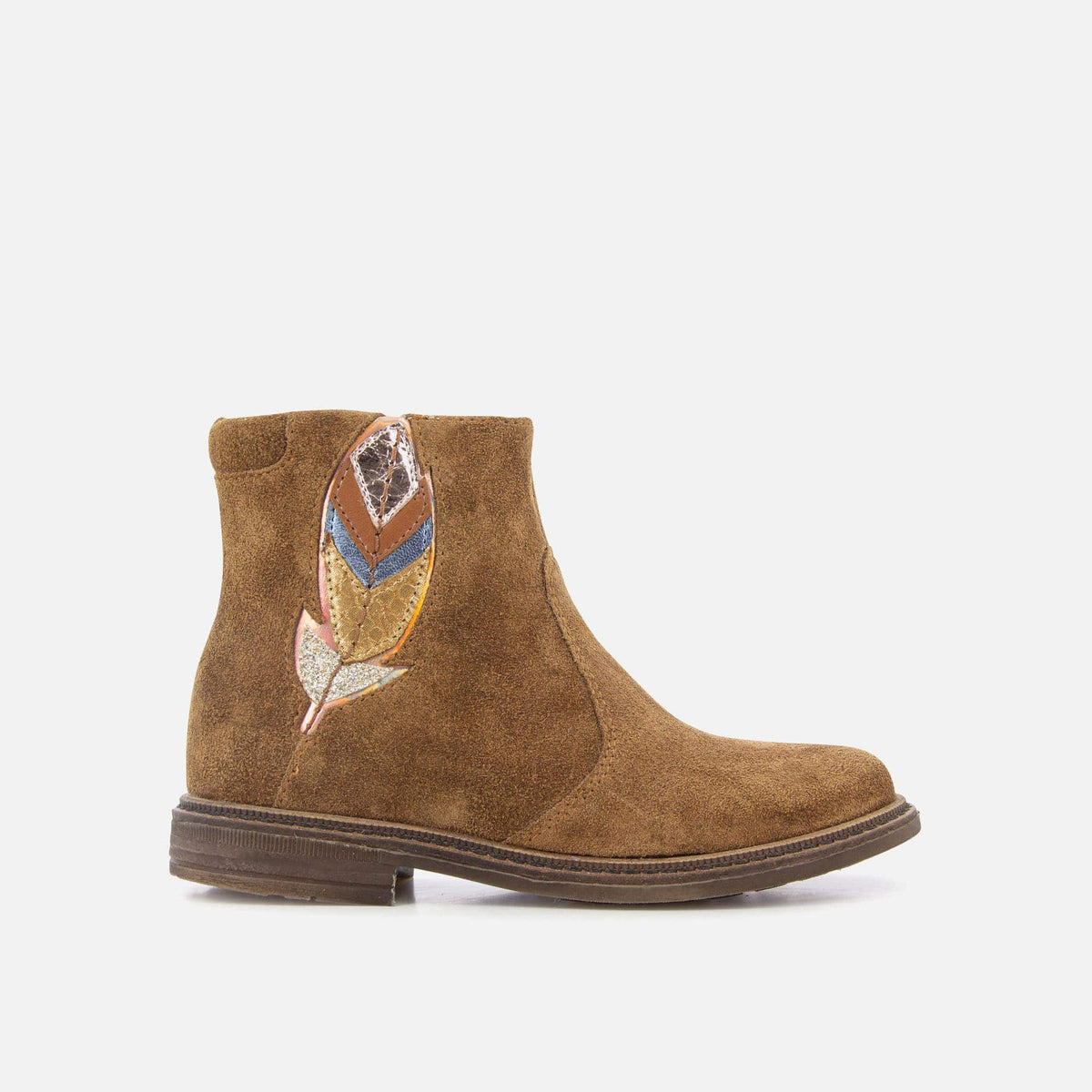 Feather camel cheap suede