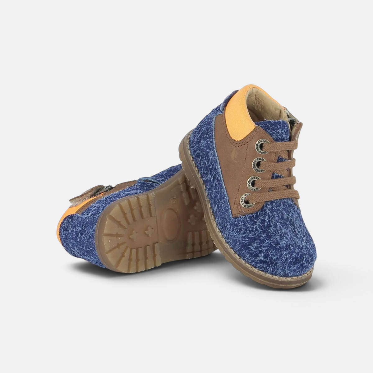 BOB ZIP WORK - MUSGO-NAPPA - ELECTRIC BROWN-ORANGE POM D'API