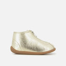 Platinum metallic leather slipper - Home Zip