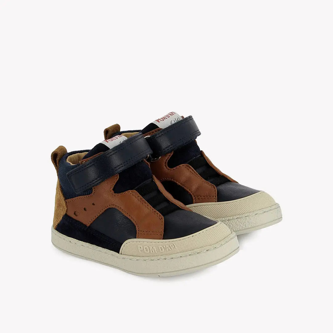 MOUSSE LIZY BUMP - NAPPA-NYLON - MARINE-CAMEL POM D'API