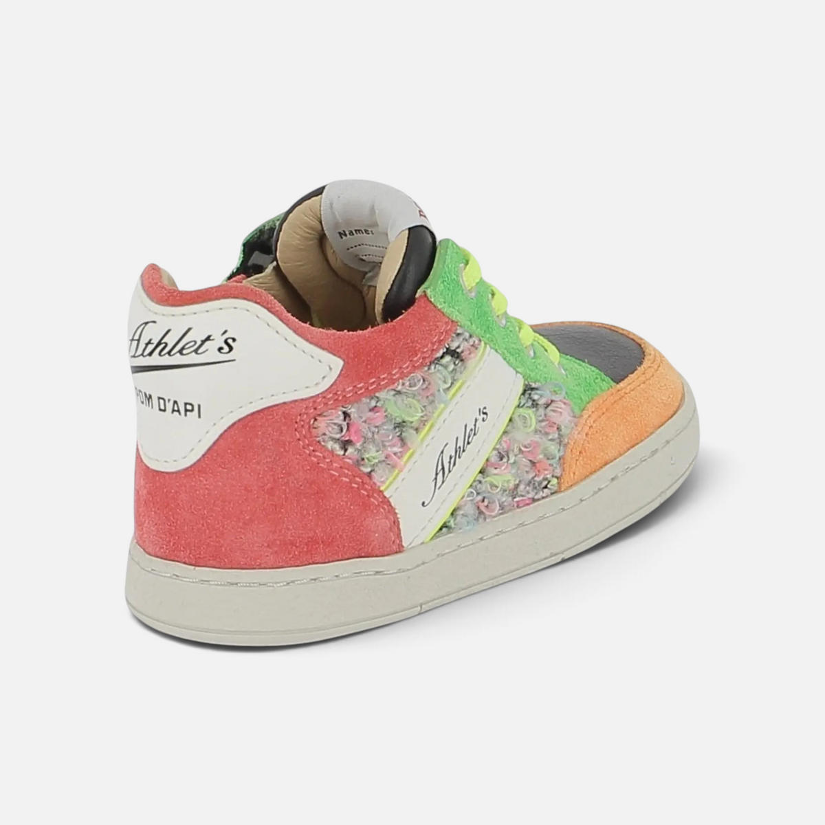 RACING-SCHUIM - PUUR NAPPA-BOUCL - ZWART-MULTI FLUO POM D'API