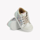 MOUSSE ZIP TOP – GLITTER-VELOURS – WEISS-BLAU MULTI Pom d'Api