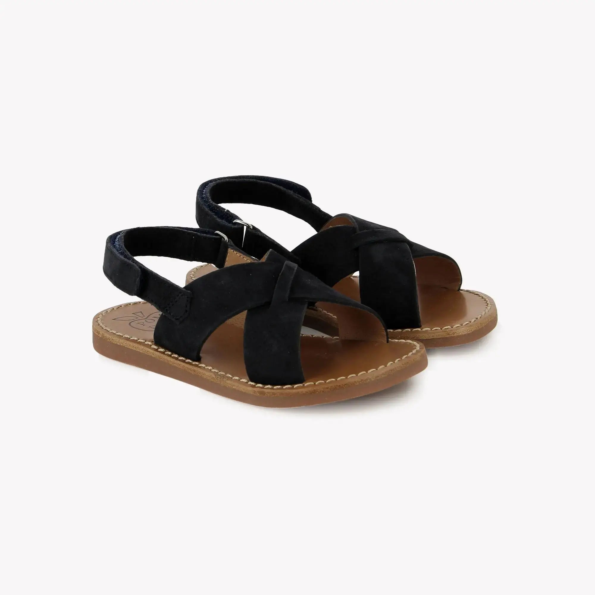 PLAGE-STITCH CROSS - NUBUCK - MARINE Pom d'Api