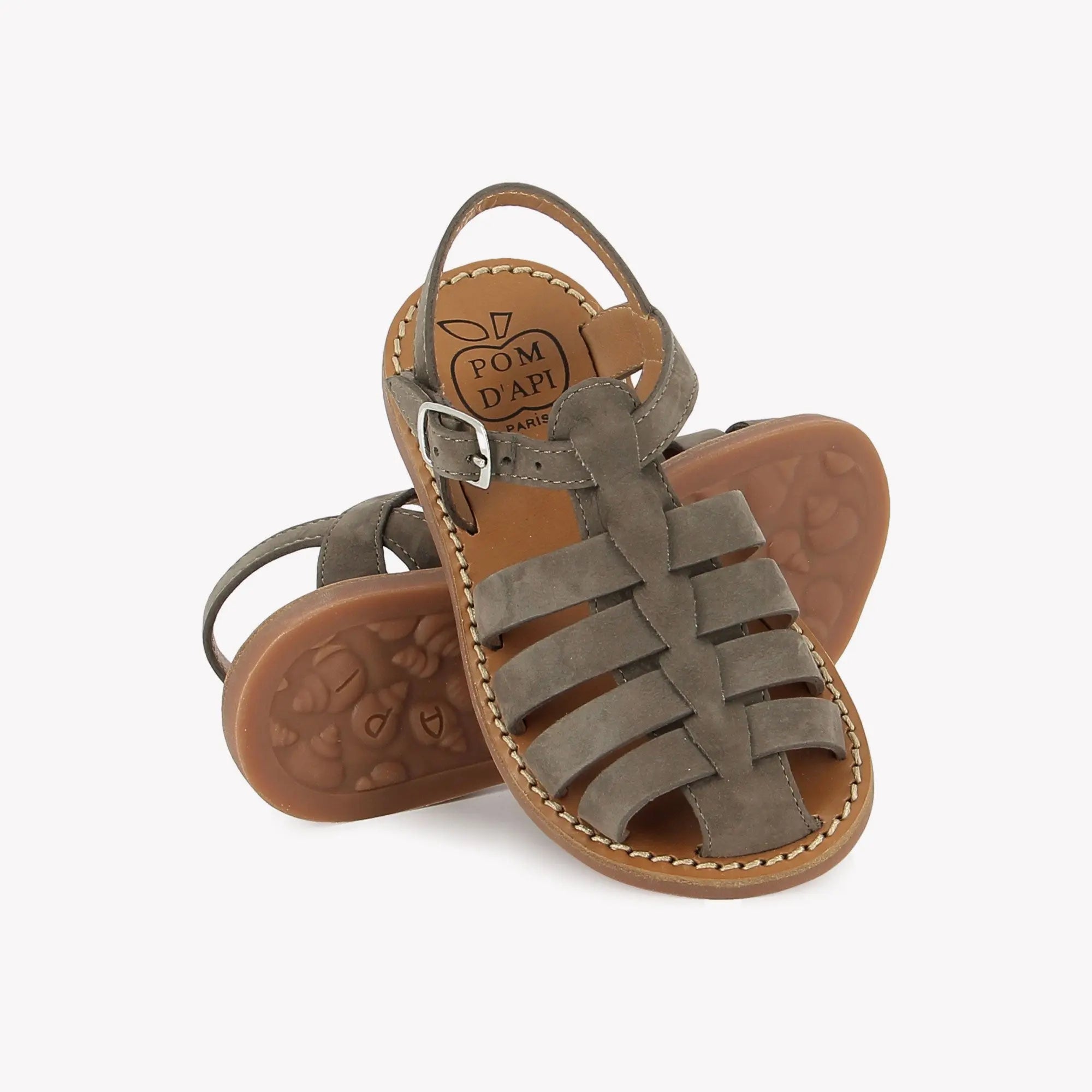 PLAGE-STITCH DAD - NUBUCK - MARRON GLACE Pom d'Api