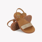 PLAGETTE BUCKLE TAO - BUDA-GLITTER - CUERO-GOLD Pom d'Api