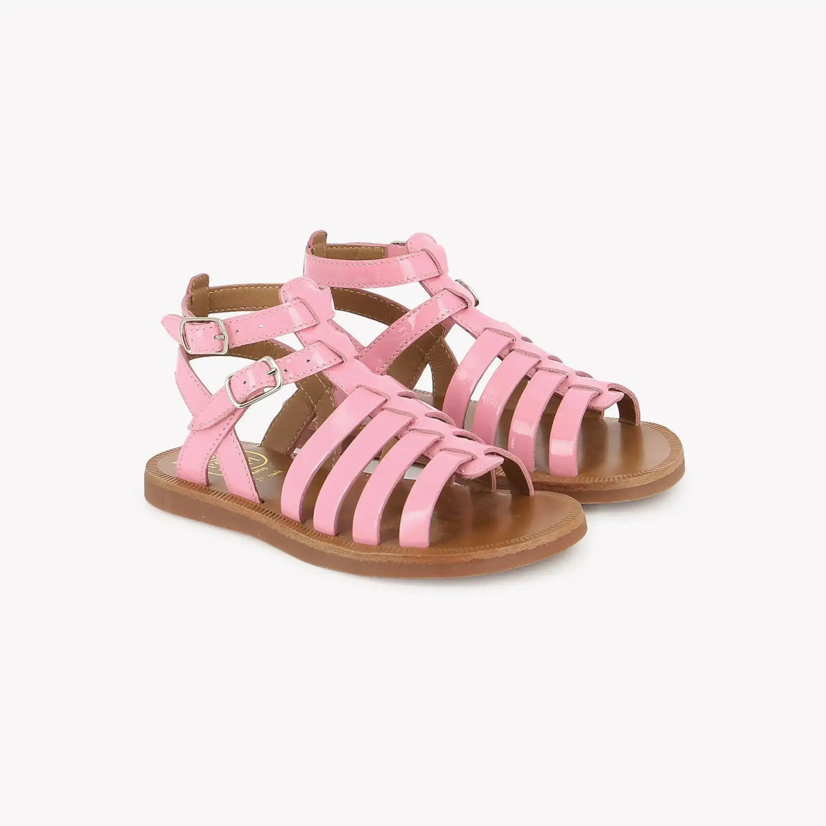 Happy Cherry Sandales Filles Été - Chaussures Plates Cuir PU 21-30