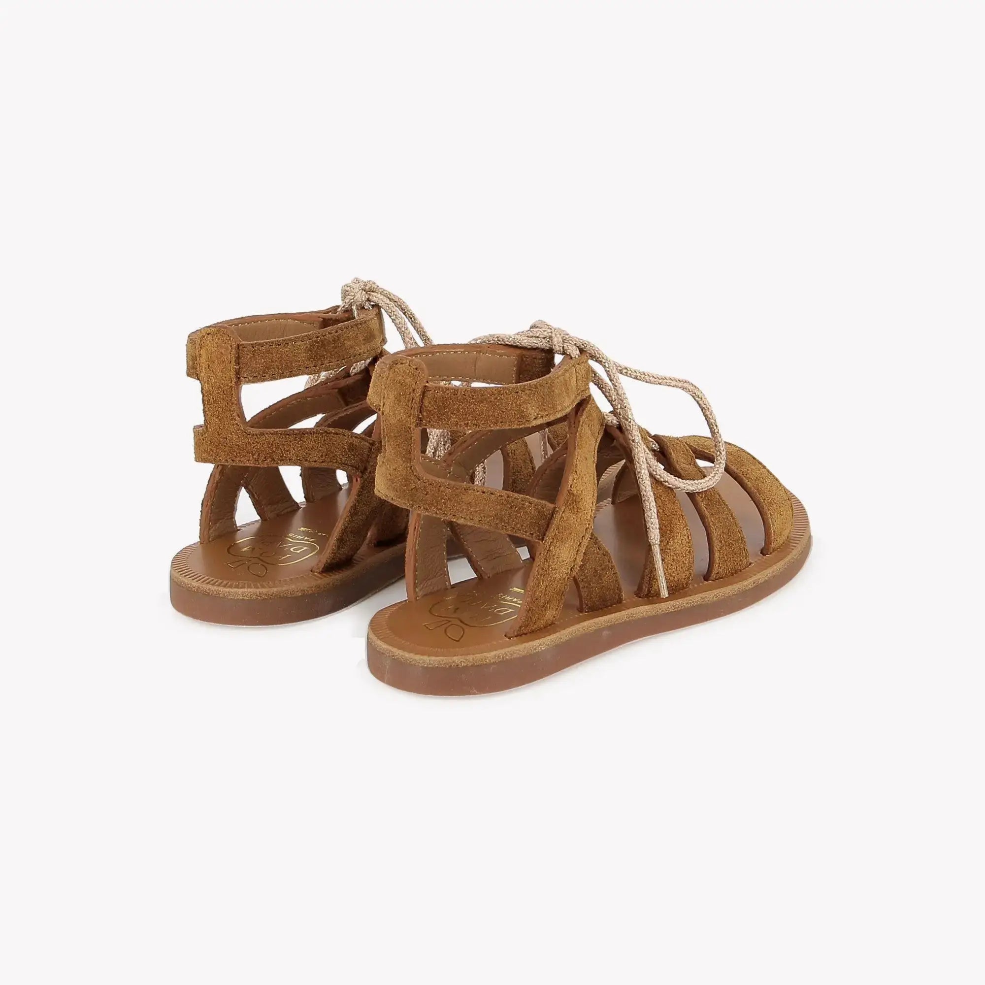 PLAGETTE GUILY STRAP - VELOURS - CARAMEL Pom d'Api