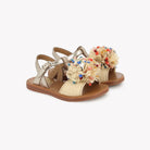 PLAGETTE POMPOM - LAMINATO-RAPHIA - ORO PALA-CREMA Pom d'Api