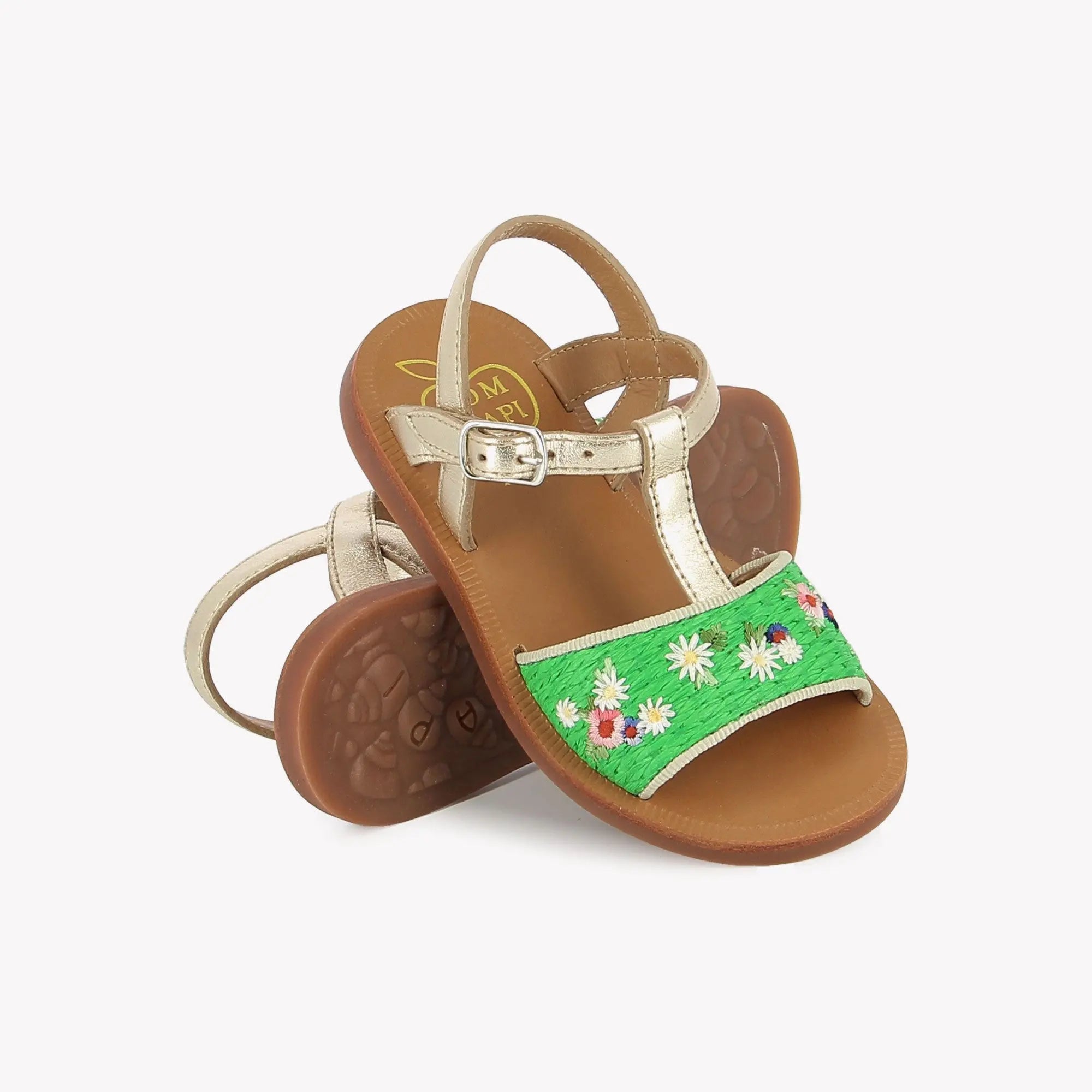 PLAGETTE RAPHIA BROD - LAMINATO-RAPHIA - VERT-PLATINE Pom d'Api