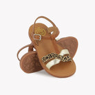 SALOME TEK-SLIJTSTROK - NAPPA - CUERO-PLATINE-LEO Pom d'Api