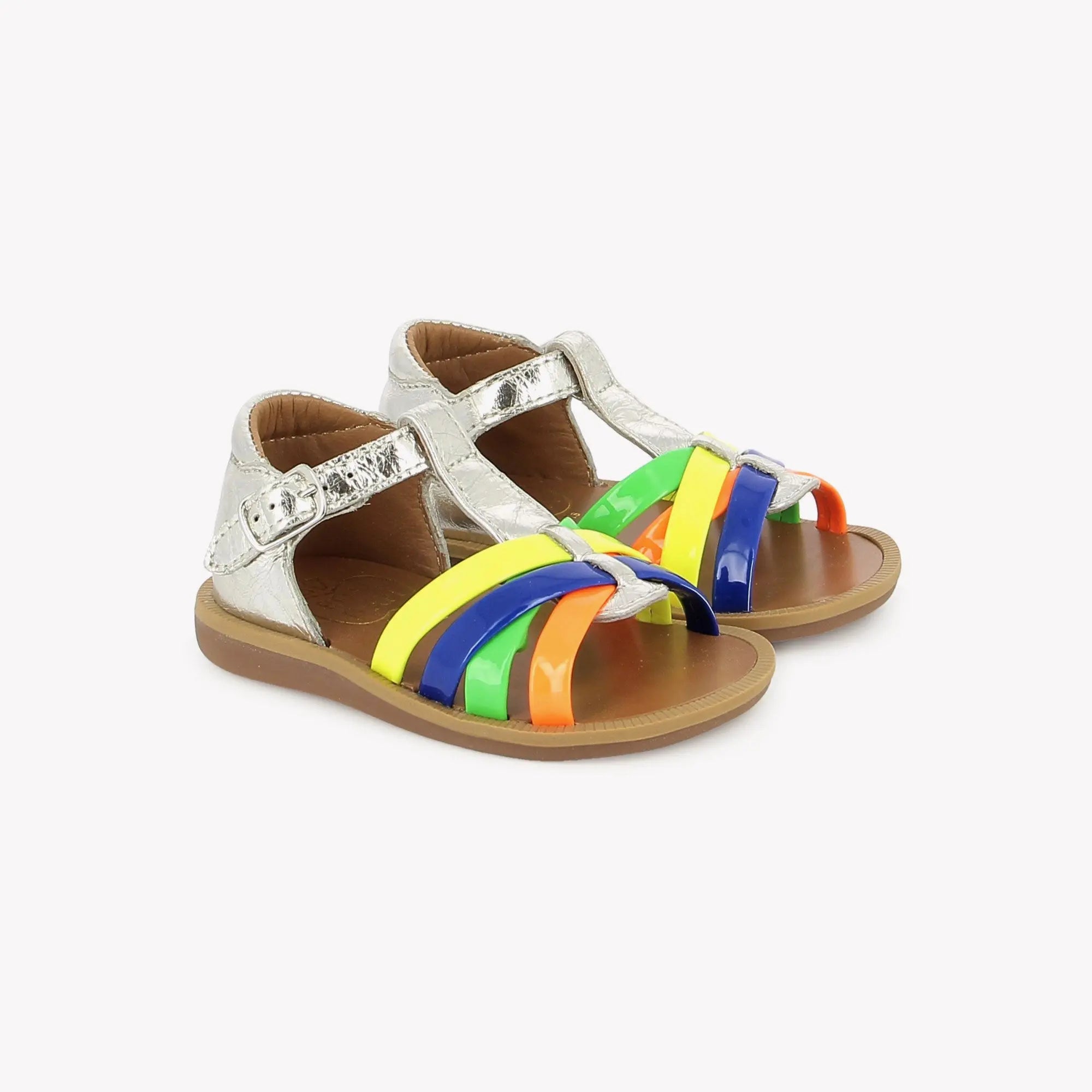 Poppy POPPY BACK NEPTUNE Silver Girls' Sandals | POM D'API