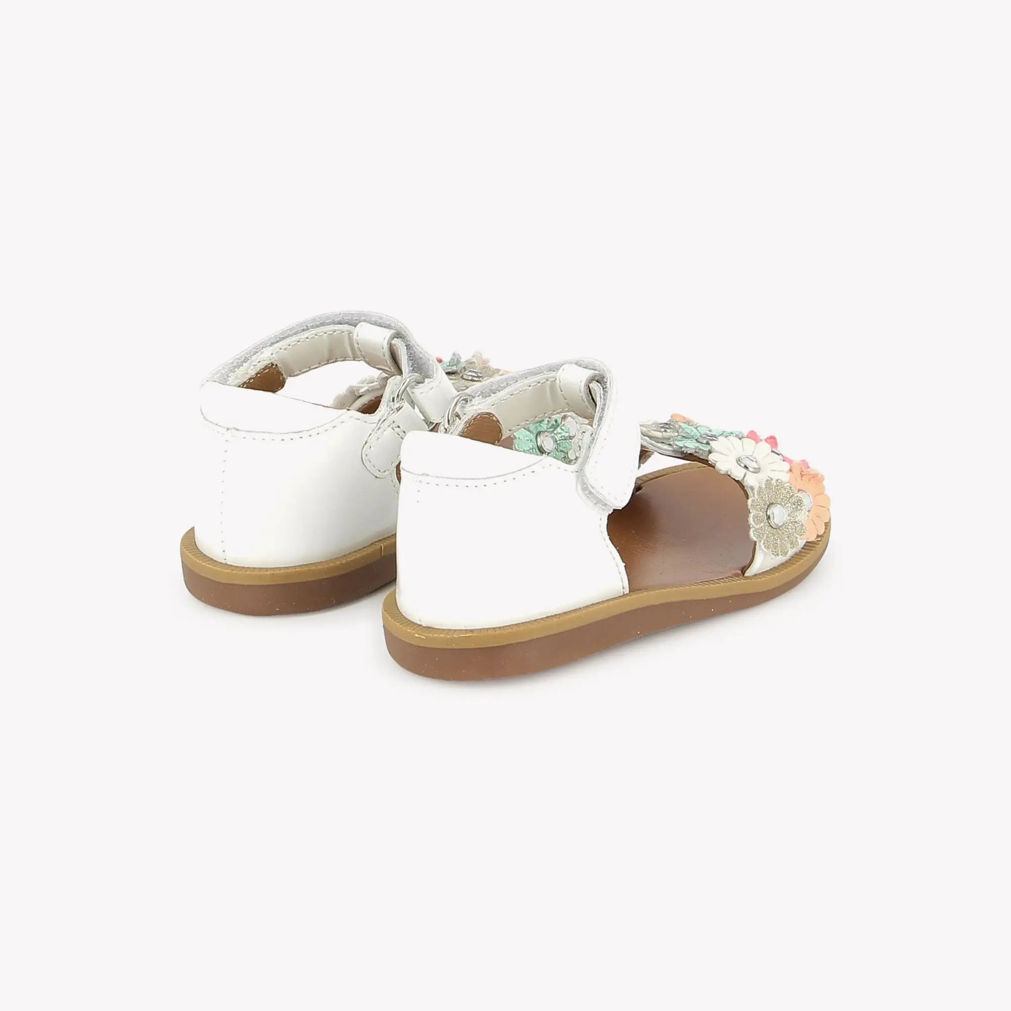 POPPY STRASS FLOWERS - VERNIS - BLANCO-MULTI Pom d'Api