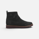 Bottines Pom d'Api Ripple en nubuck noir avec semelle crantée en caoutchouc et fermeture éclair latérale