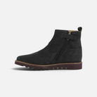 Bottines Pom d'Api Ripple en nubuck noir avec zip latéral et semelle crantée en caoutchouc antidérapant