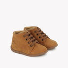 STAND-UP BOTTINE - NUBUCK - CAMEL POM D'API