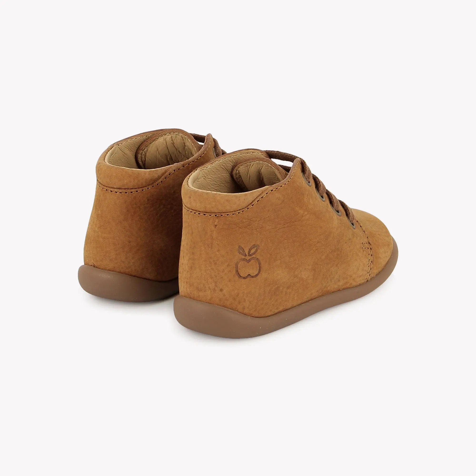 STAND-UP BOTTINE - NUBUCK - CAMEL POM D'API