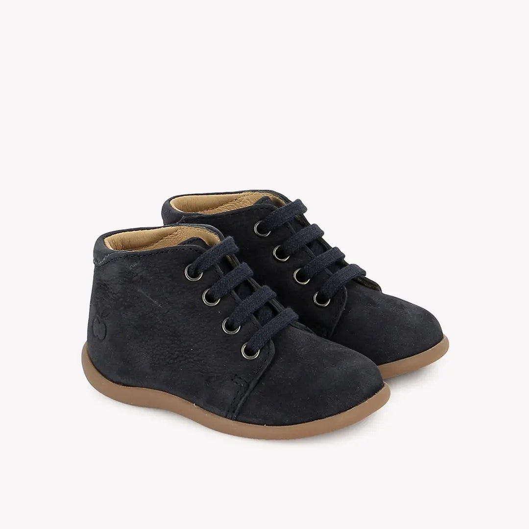STAND-UP BOTTINE - NUBUCK - MARINE POM D'API