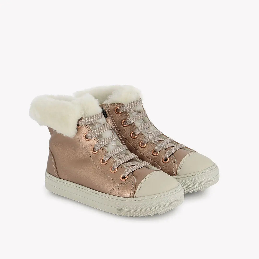 SWAG ZIP FUR - LAMINATO - COPPER POM D'API
