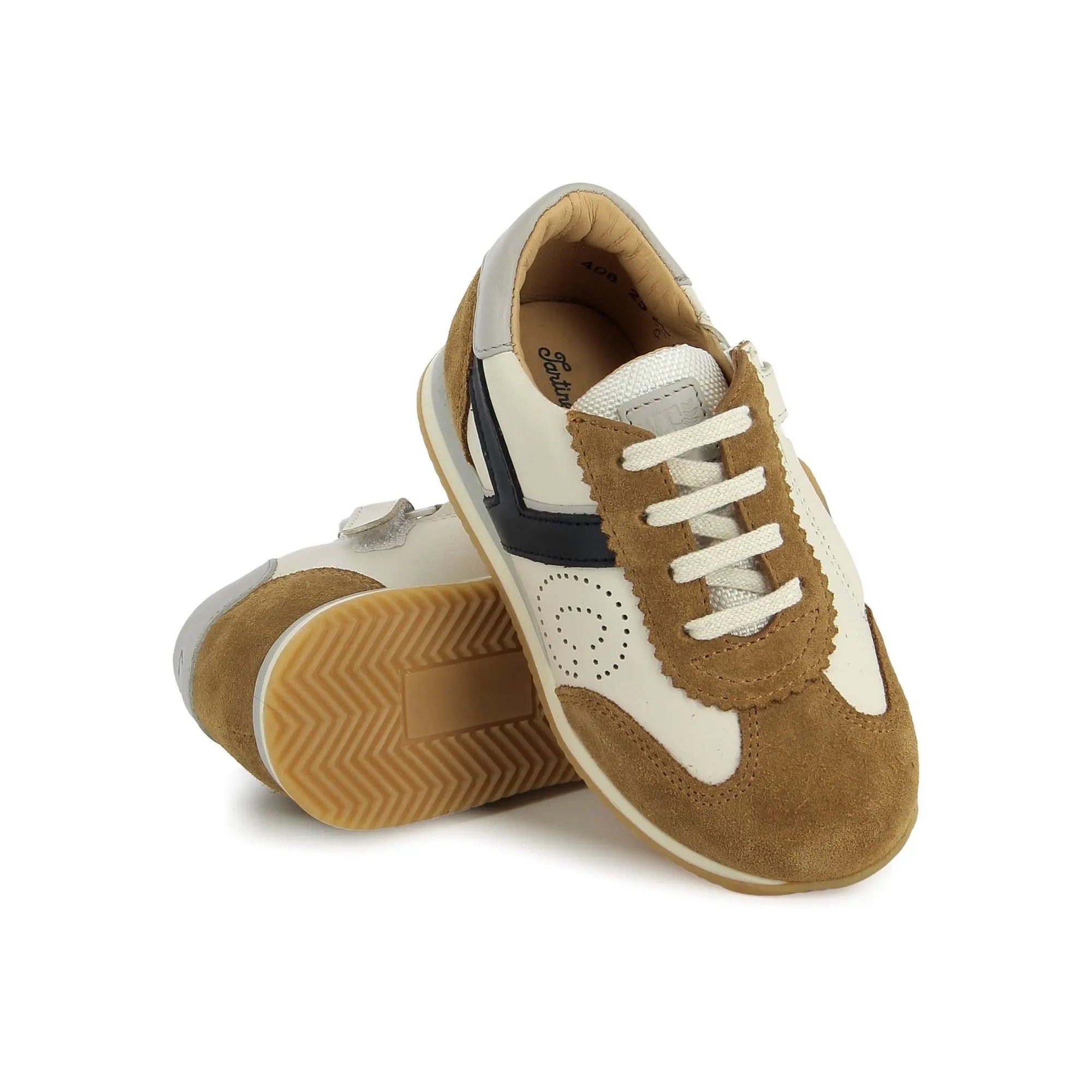 TC 77 - NAPPA-VELOURS - CAMEL-CREMA - MARINE TARTINE ET CHOCOLAT SOULIERS