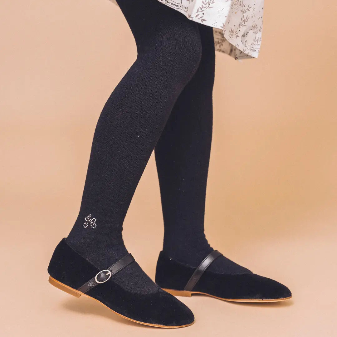 TC FLASH PUNTA - PANNE DE VELOUR - NOIR TARTINE ET CHOCOLAT SOULIERS