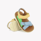 WAFF JIMY - NAPPA-VELOURS - AZURE-VERDE-JAUNE Pom d'Api