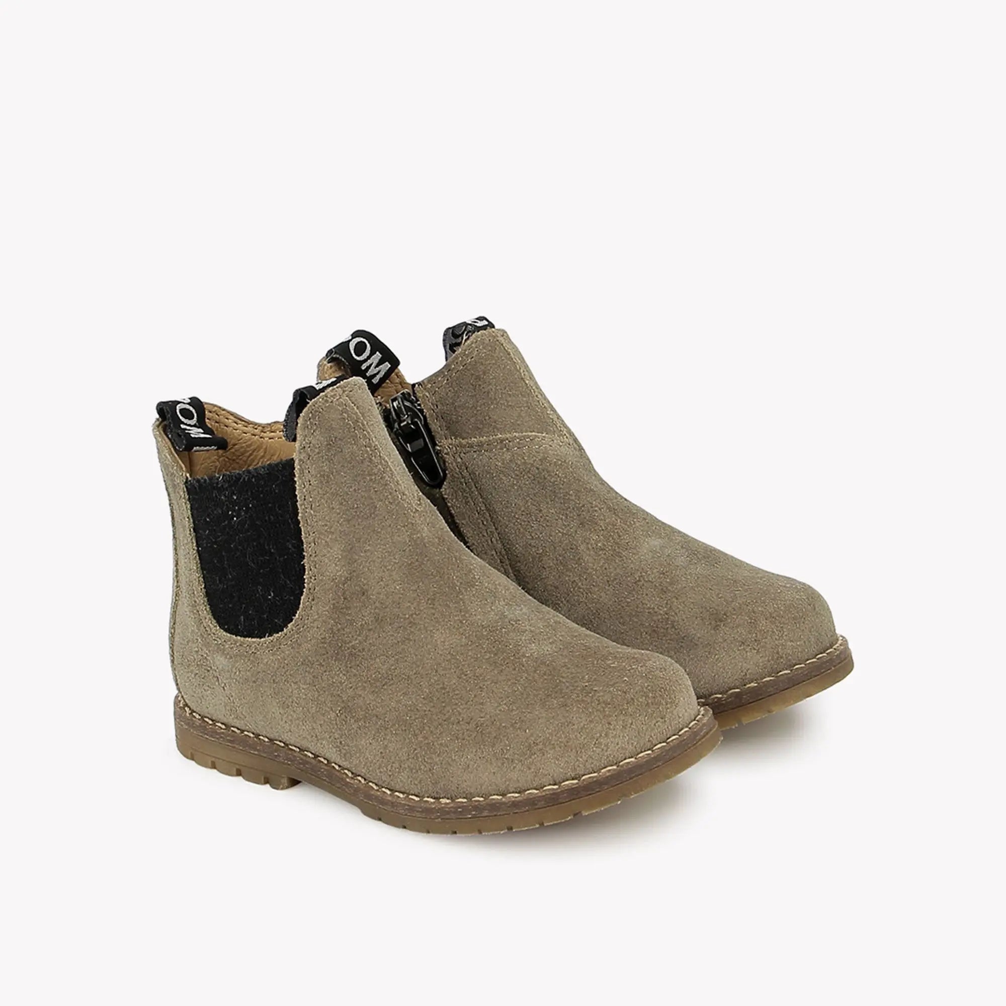 POM D'API  BOOTS & ANKLE BOOTS - BOB JOD ZIP - OILY VELVET - KHAKI - Pom d'Api