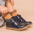 POM D'API - BOOTS & BOTTINES - BOB ZIP WORK - VERNIS - NOIR - Pom d'Api