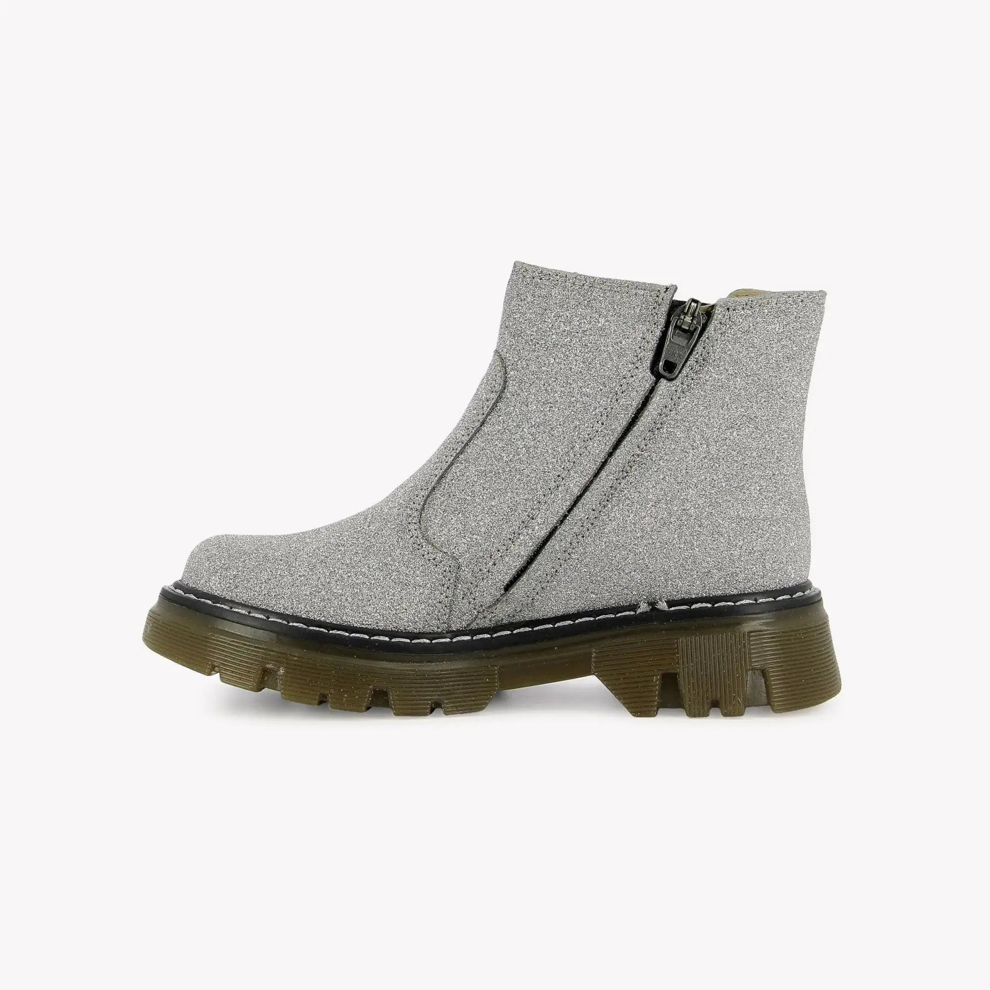 Pom d'Api - BOOTS & BOTTINES - CLAP JODZIP SL - GLITTER - SILVER - Pom d'Api