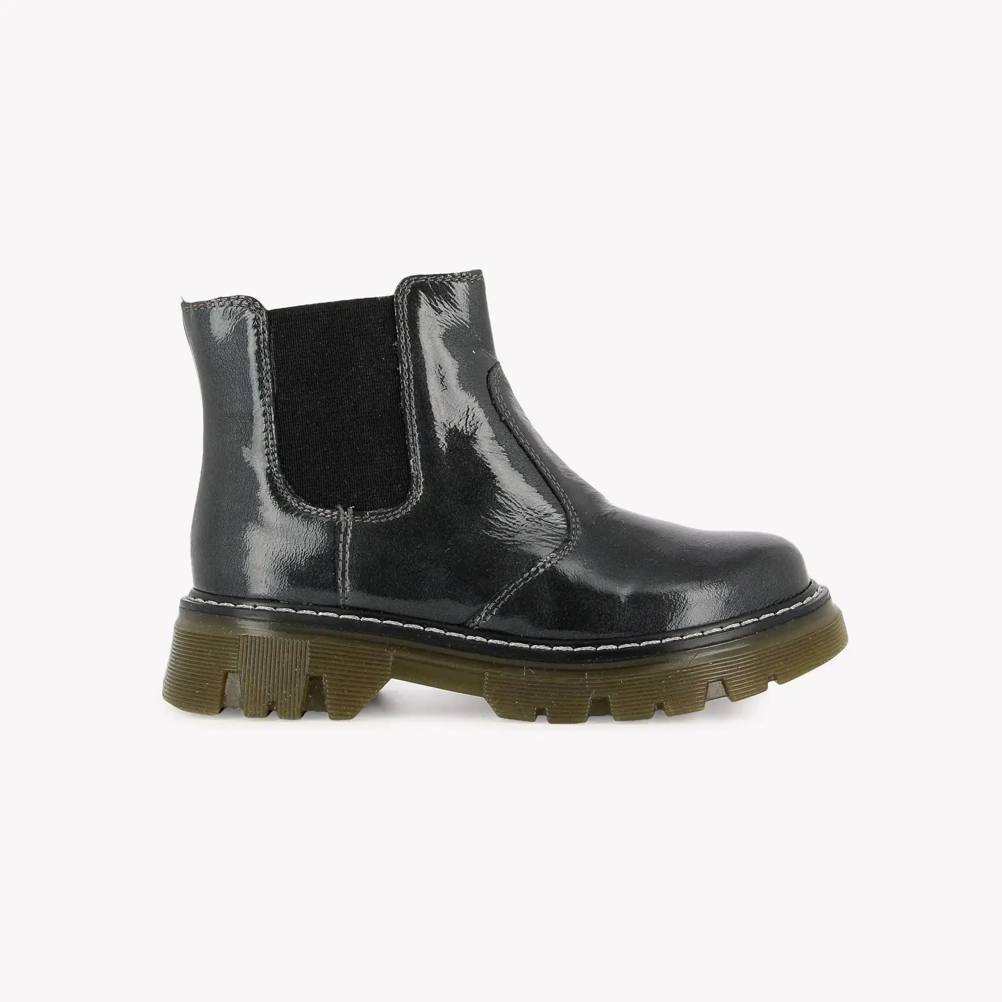 POM D'API - BOOTS & BOTTINES - CLAP JODZIP SL - VERNIS METAL - ANTHRACITE - Pom d'Api