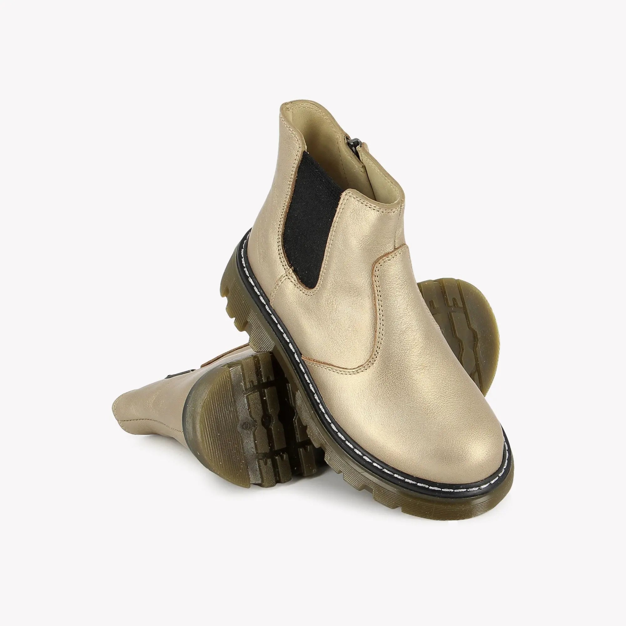 POM D'API  BOOTS & ANKLE BOOTS - CLAP JODZIP SL - METAL VARNISH - PLATINUM - Pom d'Api