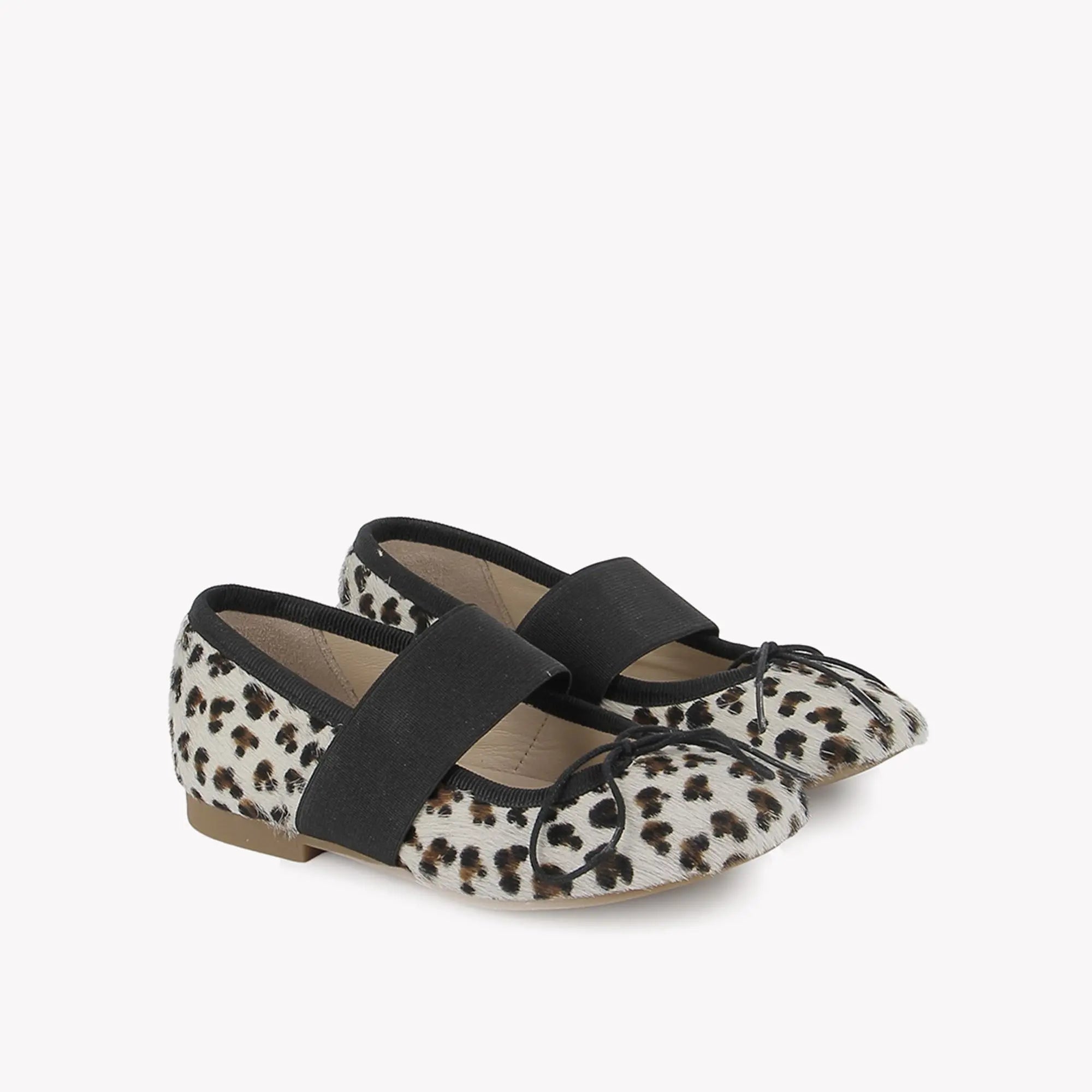 POM D'API  BALLERINA FLATS - DORY ELAST - LEOPARD SMALL - WHITE - Pom d'Api