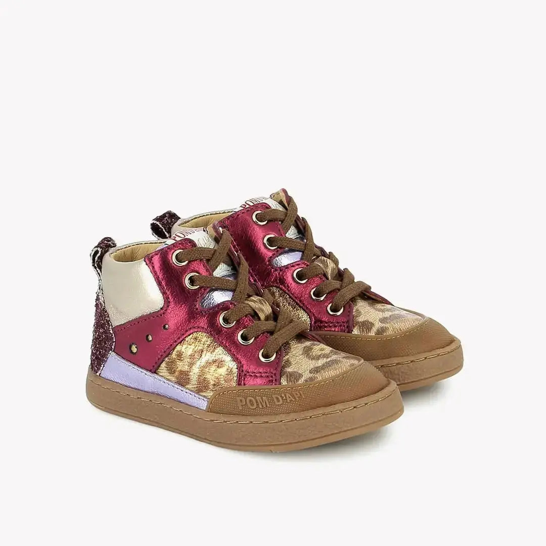 POM D'API  SNEAKERS - MOUSSE BUMP - LAMINATO - LEO - FUSHIA - Pom d'Api