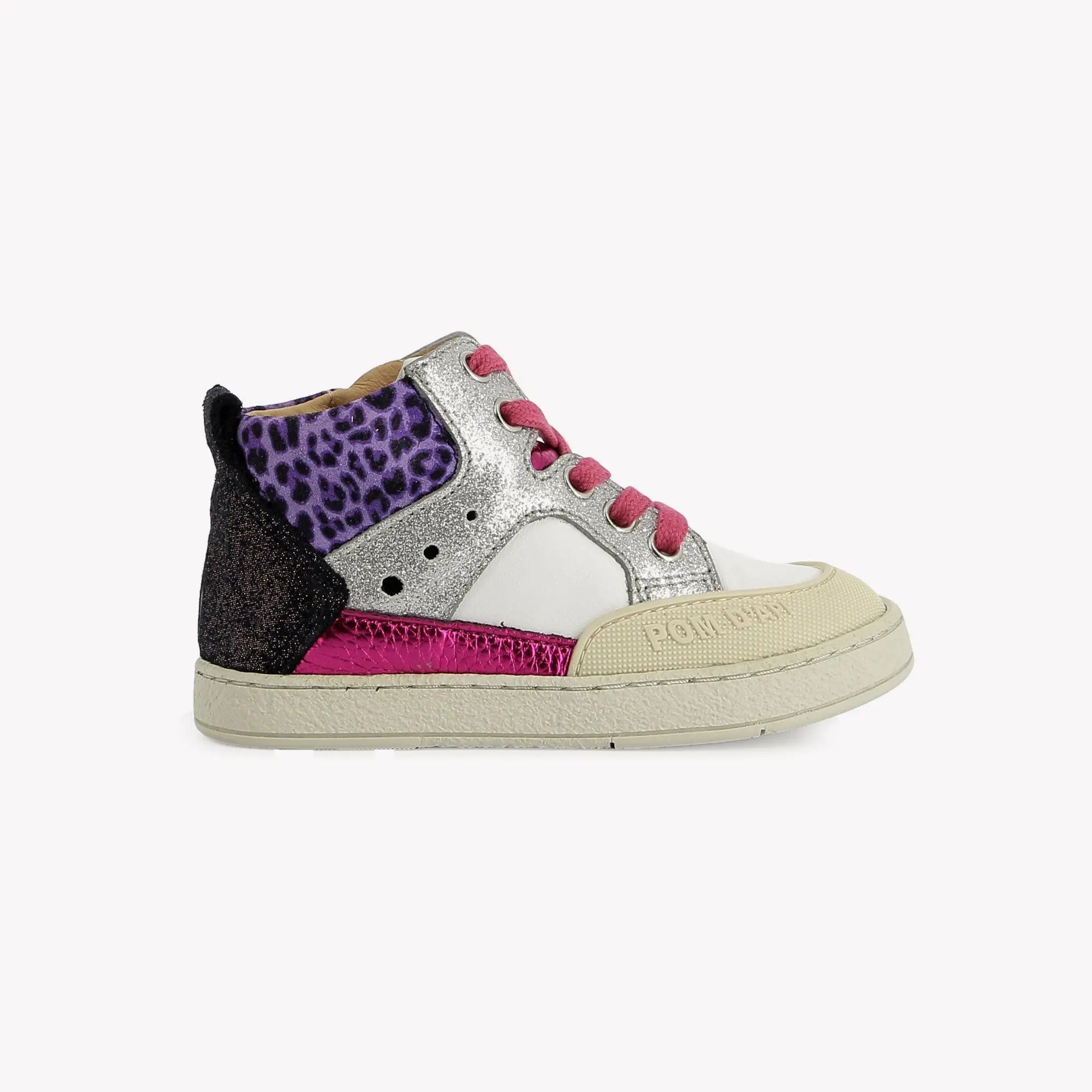 POM D'API  SNEAKERS - BUMP FOAM - NAPPA LEATHER - VELVET - OFF WHITE - LEO PURPLE - Pom d'Api