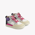 POM D'API  SNEAKERS - MOUSSE BUMP - NAPPA - VELOURS - OFF WHITE - LEO PURPLE - Pom d'Api